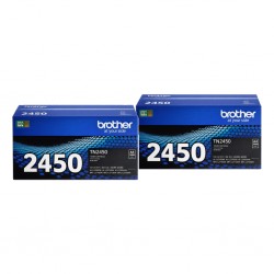 2 Pack Brother TN-2450 Genuine Toner Cartridges