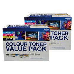 8 Pack Brother TN-251/TN-255 Genuine Toner Cartridges